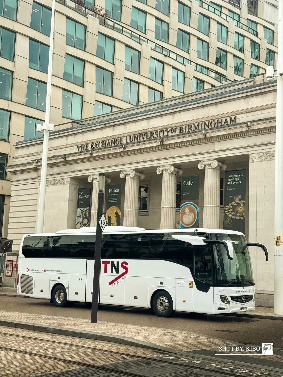 TNS Travel coach in Birmingham city centre
